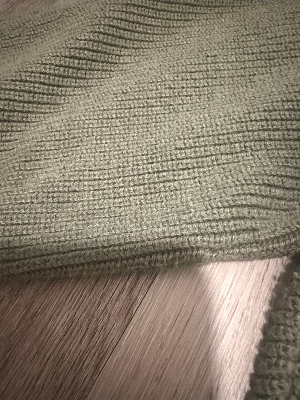 Lands' End Olive Ribbed Mock-Neck Sweater - Picture 6 of 10
